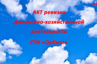 СПК Орбита АКТ ревизии Бурей